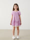 Checkered Lace Detailed Girl'S Dress